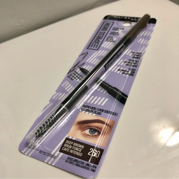 Maybelline New York Express Brow Ultra Slim Pencil - Deep Brown 260 NWT - Picture 3 of 7